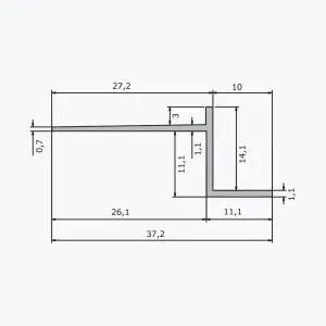TEMPOLISTEL® A102 Schaduwvoegprofiel - Afbeelding 2