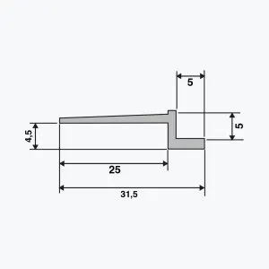 TEMPOLISTEL® A103 Schaduwvoegprofiel - Afbeelding 2