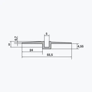 TEMPOLISTEL® A104 Schaduwvoegprofiel voor gipsplaat - Afbeelding 2