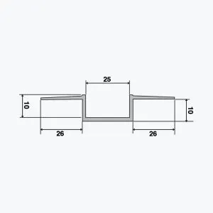 TEMPOLISTEL® A106 Schaduwvoegprofiel voor verlaagd plafond - Afbeelding 2