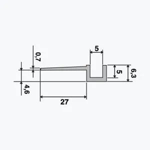 TEMPOLISTEL® A107 Schaduwvoegprofiel voor gipsplaat - Afbeelding 2
