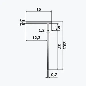 TEMPOLISTEL® A110 Eindprofiel voor gipsplaat scheidingswand - Afbeelding 2