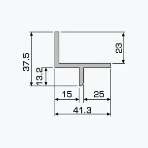 TEMPOLISTEL® A113 Hoekschaduwvoegprofiel voor verlaagd plafond - Afbeelding 2