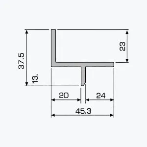 TEMPOLISTEL® A117 Schaduwvoegprofiel voor verlaagd plafond 13 mm gipsplaat - Afbeelding 2