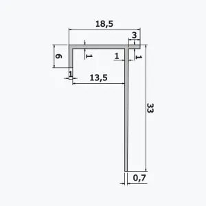 TEMPOLISTEL® A118 Kozijnaansluitprofiel voor gipsplaat - Afbeelding 2