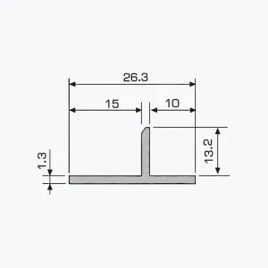 TEMPOLISTEL® A120 T-profiel voor gipsplaat - Afbeelding 2