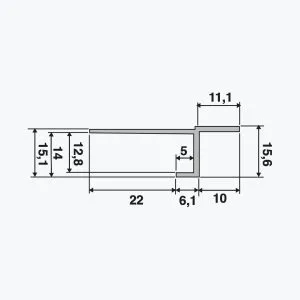 TEMPOLISTEL® A124 Stucstopprofiel voor gipsplaat - Afbeelding 2