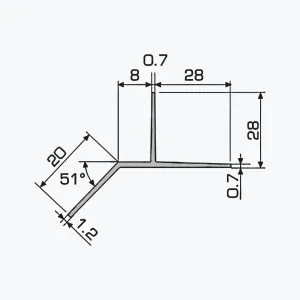 TEMPOLISTEL® A127 Wandvoetprofiel voor gipsplaat scheidingswand - Afbeelding 2