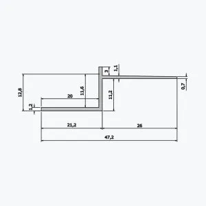 TEMPOLISTEL® A130 Schaduwvoegprofiel - Afbeelding 2
