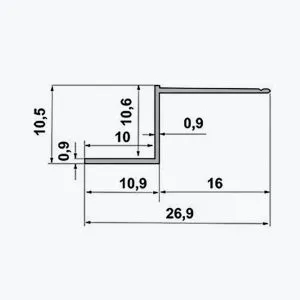 TEMPOLISTEL® A132 Schaduwvoegprofiel - Afbeelding 2