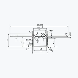 TEMPOLISTEL® A137 Vlak LED-profiel voor gipsplaat - Afbeelding 2