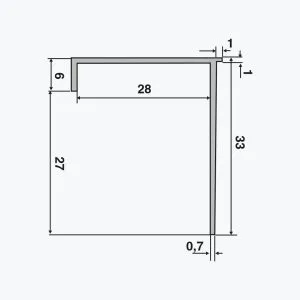 TEMPOLISTEL® B108 Eindprofiel voor 25 mm gipsplaat - Afbeelding 2