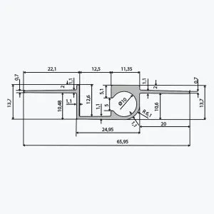TEMPOLISTEL® B109 Cimaiseprofiel voor gipsplaat scheidingswand - Afbeelding 2