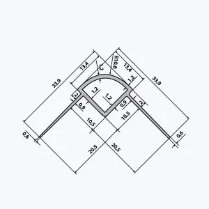 TEMPOLISTEL® B113 Afgeronde hoekbeschermer voor gipsplaat - Afbeelding 2
