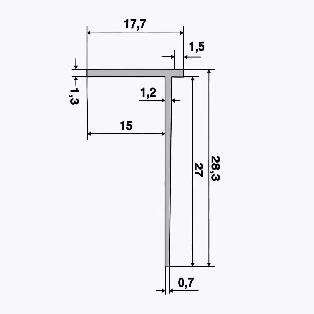 TEMPOLISTEL® B119 Eindprofiel voor 15 mm gipsplaat - Afbeelding 2